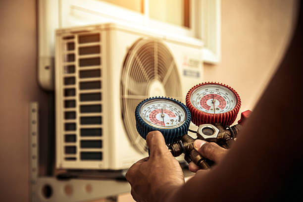 Professional Hvac technician working in Chino, CA